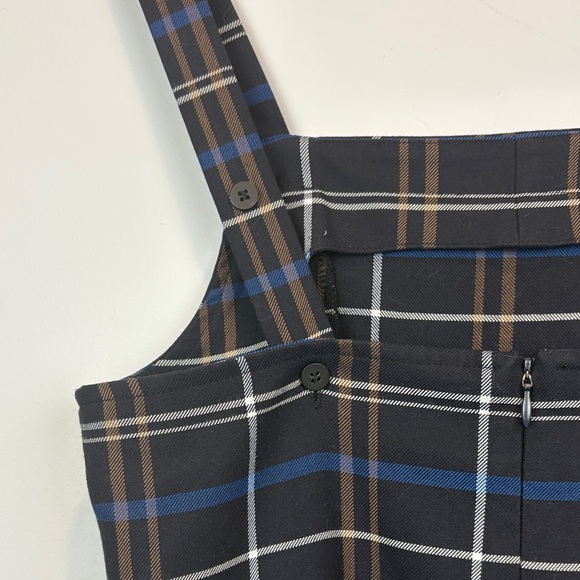 Zara Premium Plaid Pinafore Jumpsuit | Tailored Academic Chic - Picture 7 of 14